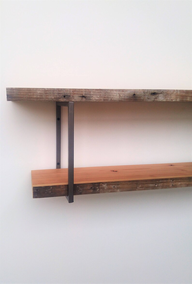 Square Shelf Bracket Set Two 2 Handmade Industrial Square Etsy