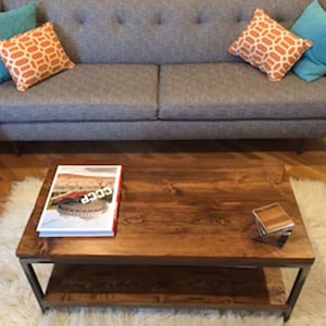 Handmade Solid Wood Coffee Table: Bare Design - Contemporary coffee table made from solid lumber and steel