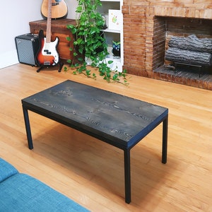 Handmade Solid Wood Coffee Table: Bare Design Contemporary coffee table made from solid lumber and steel image 6