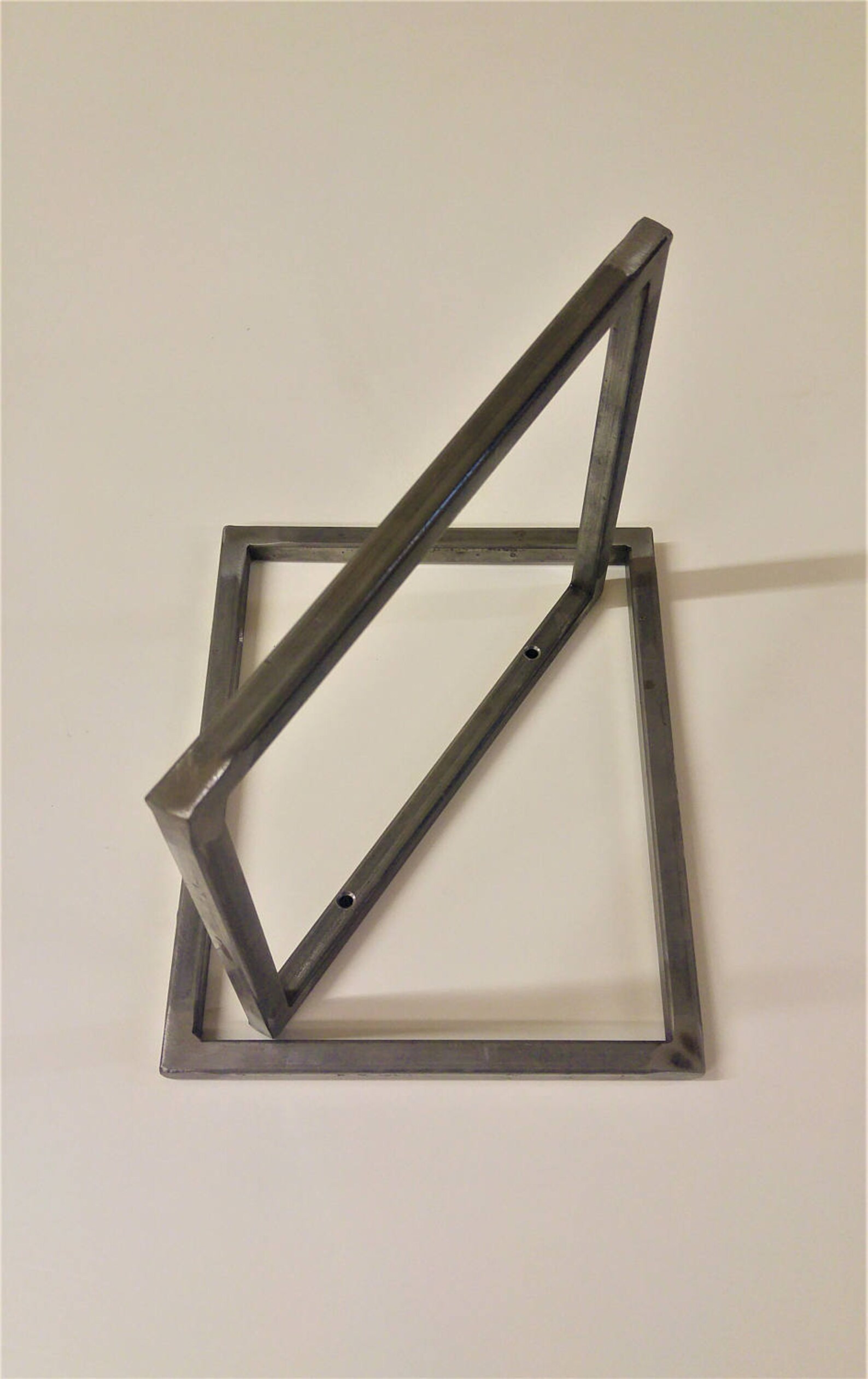 Square Shelf Bracket Set Two 2 Handmade Industrial Square Steel