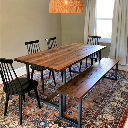 Modern Wood Dining Table Etsy