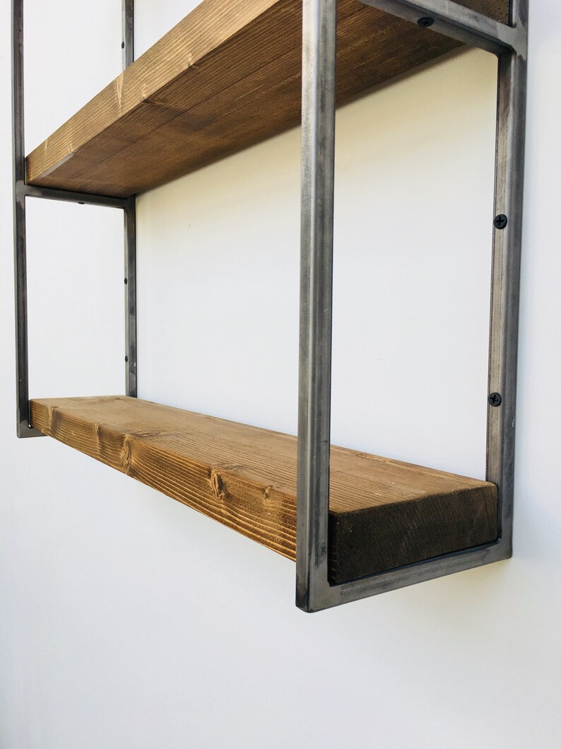 Three Tier Shelf Bracket Set with Optional Solid Wood Shelves Etsy