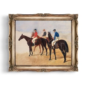 Vintage Horse Racing Print: Equestrian Art Reproduction