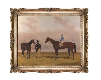 Arte vintage de corridas de cavalos: impressão de "crucifixo" de um puro-sangue