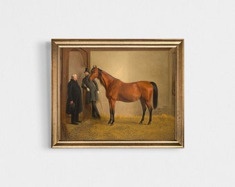 Barcarolle by Fritz Thomsen - vintage horse painting, bay horse art, equestrian art, equestrian home decor, equine art, horse painting