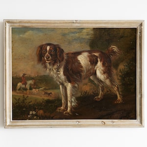 The Spaniel - antique oil painting Cocker Spaniel dog portrait, vintage dog painting, vintage dog art, cocker spaniel gifts, antique dog