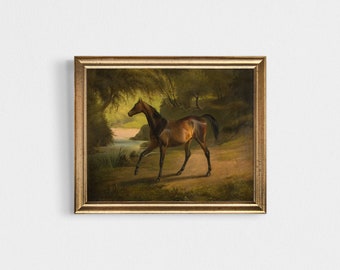 Antonia by Fritz Thomsen - vintage horse painting, equestrian home, equestrian art, horse painting, horse gifts, equine home decor, horses