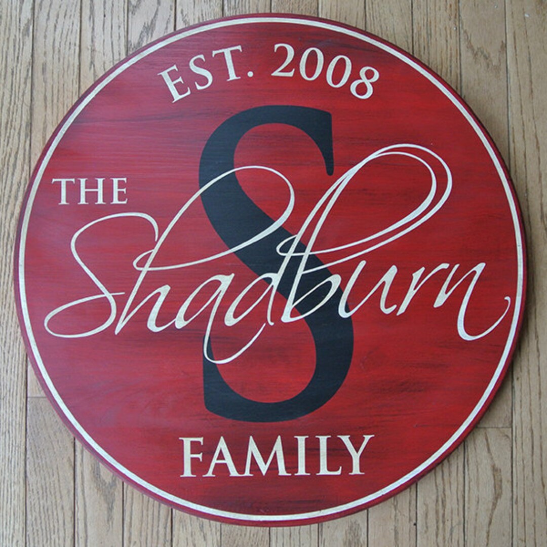15 Family Established Sign Personalized Name Monogram Etsy