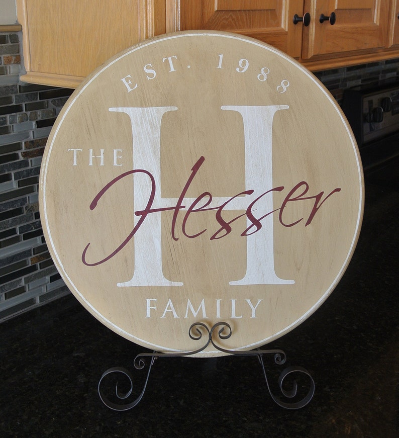 18 Family Established Sign Personalized Name Monogram Etsy