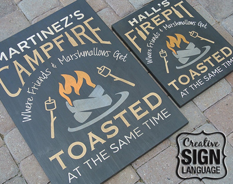 to Our Firepit Fire Pit / Campfire Quote Painted Etsy