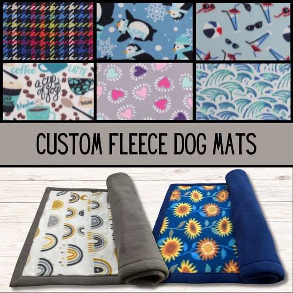 Fleece dog mat | Absorbent crate mat | Puppy pee pad | Dog fleece | Pet kennel fleece | Puppy fleece | Dog bedding | Cat mat |Dog lover gift