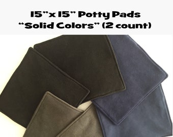 15x15 Potty Pads | Set of 2 "Solid colors" | Guinea pig pee pads | Drip pad | Absorbent pad | Corner pad | Fleece pad | Uhaul pad | Tidy mat