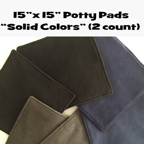 15x15 Potty Pads | Set of 2 "Solid colors" | Guinea pig pee pads | Drip pad | Absorbent pad | Corner pad | Fleece pad | Uhaul pad | Tidy mat