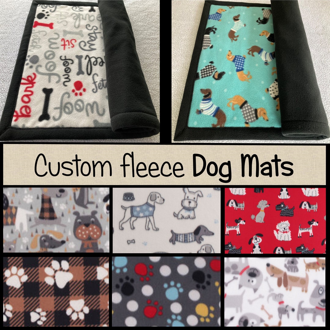 Fleece Dog Mat Absorbent Layer Dog Crate Mat Puppy Pee Pad Dog Crate