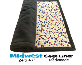 Midwest fleece cage liner | FREE potty pads | Guinea pig absorbent liner | Rabbit liner | Hedgehog bedding | Absorbent cage mat |Wonder dots