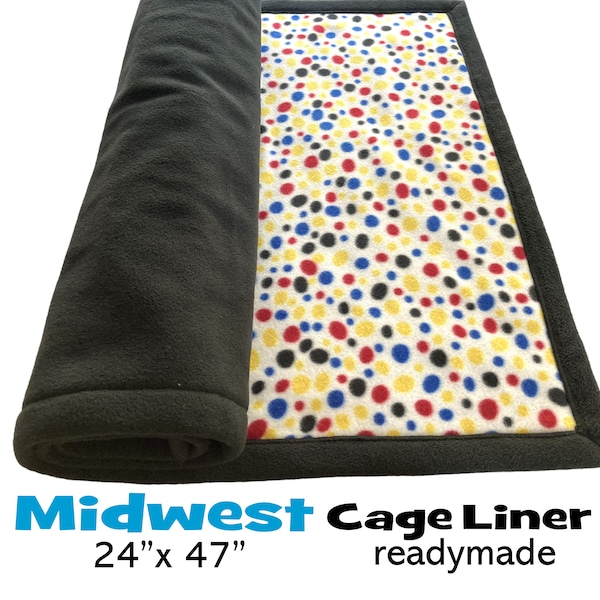 Midwest fleece cage liner | FREE potty pads | Guinea pig absorbent liner | Rabbit liner | Hedgehog bedding | Absorbent cage mat |Wonder dots