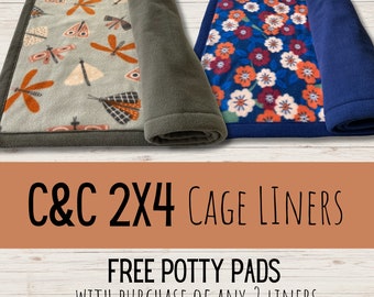 C&C 2x4 fleece cage liners | Guinea pig liner | Hedgehog fleece bedding | Rabbit cage mat | Absorbent layer | Kavee liner | Prewicked fleece