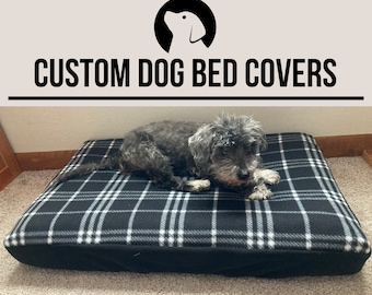 Fleece dog bed cover | Washable | Easy on and off | Dog bed sheet | Replacement cover | Pet bed cover | Cat bed cover | Elastic |Custom made