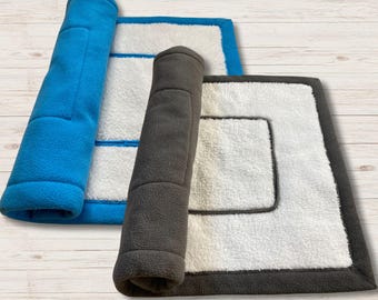 Sherpa fleece dog mat | Absorbent layer | Dog crate mat | Puppy pee pad | Pet travel mat | Dog bedding | Fleece dog bed | Dog lover gift