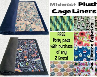 Plush & absorbent Midwest cage liners | Guinea pig fleece liners | Hedgehog fleece bedding | Rabbit fleece mat | Absorbent fleece cage liner