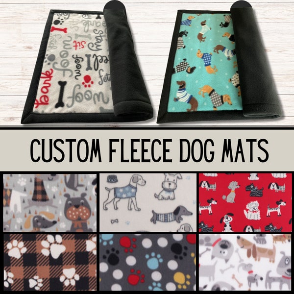 Fleece dog mat | Absorbent layer | Dog crate mat | Puppy pee pad | Puppy fleece | Dog bedding | Cat mat | Fleece dog bed | Dog lover gift