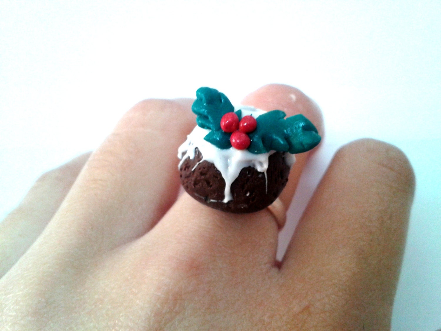 Christmas ring pudding miniature food ring christmas Etsy