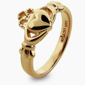 14K Yellow Gold Claddagh Ring 6163Y