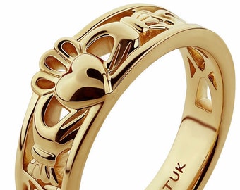 14K Yellow Gold Claddagh Ring 6157Y