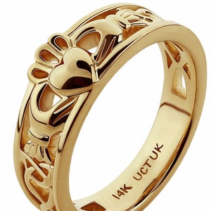 14K Yellow Gold Claddagh Ring 6157Y
