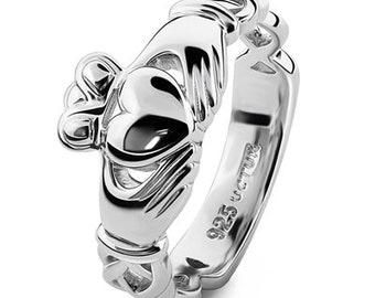 Unisex Sterling Silver UUS-6341 Claddagh Ring
