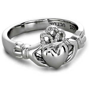 Sterling Silver ULS-6163 Claddagh Ring