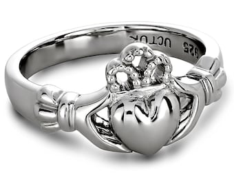 Sterling Silver ULS-6163 Claddagh Ring