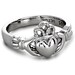 Sterling Silver ULS-6163 Claddagh Ring 