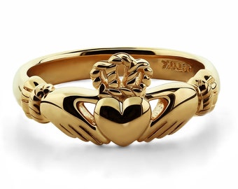 14K Yellow Gold Claddagh Ring 6334Y