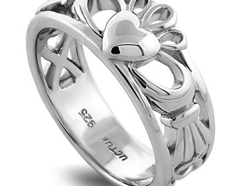 Men's Sterling Silver UMS-11198 Claddagh Ring