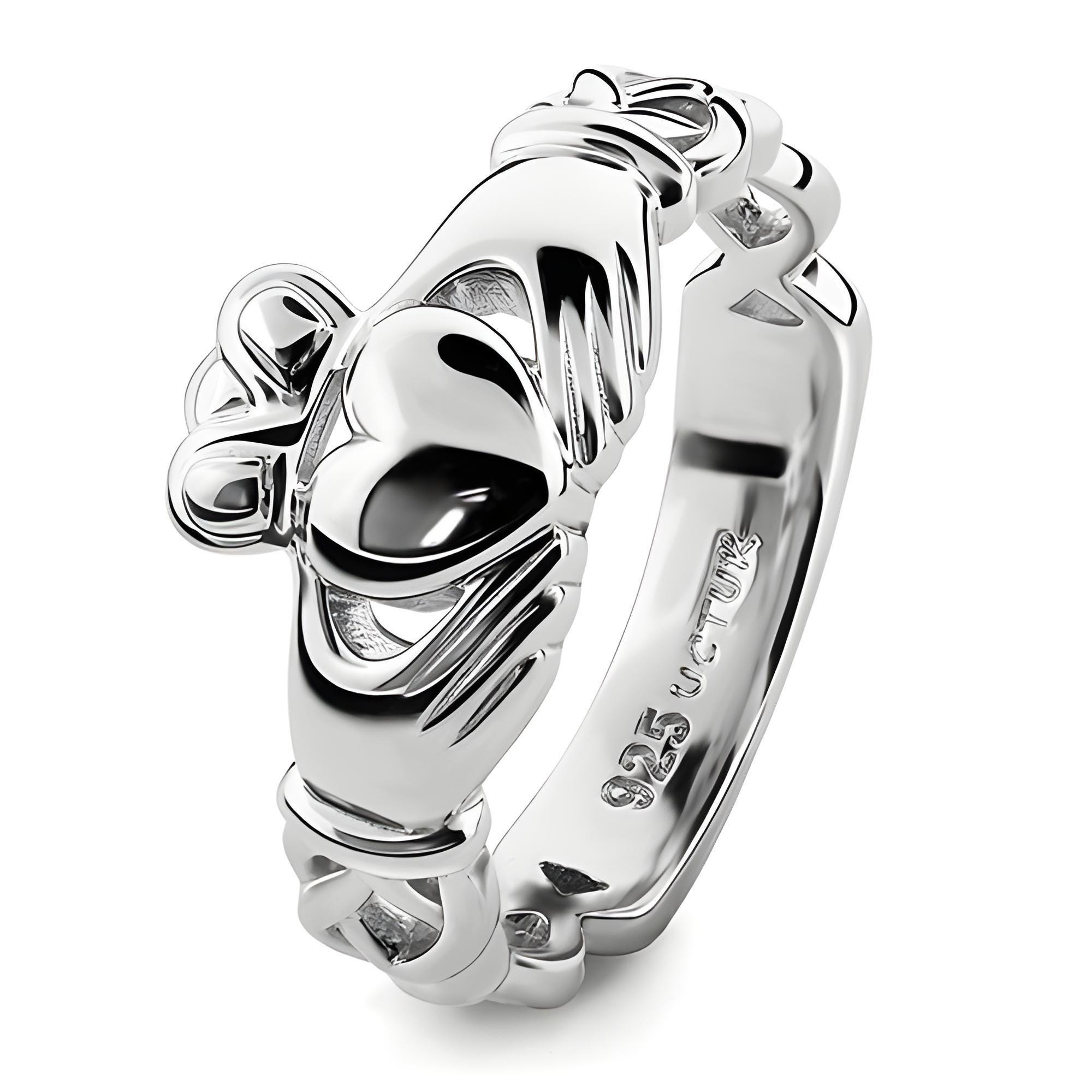 Unisex Sterling Silver UUS-6341 Claddagh Ring