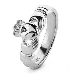 Unisex Sterling Silver UUS-6337 Claddagh Ring