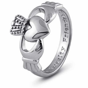 Men&#39;s Sterling Silver Claddagh Ring SMS-SG7 Made in IRELAND. Ships from Colorado, USA!