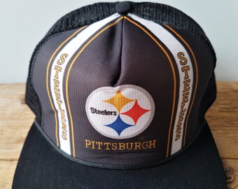 80-90s USA製 NFL ブラックレザーキャップ Steelers - メルカリ