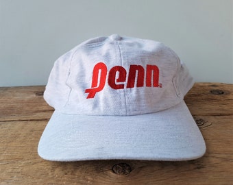 Vintage 1999 PENN America's #1 Selling Ball Strapback Dad Hat - Deadstock Tennis Racquetballs Promo Global Caps Spell Out Heather Sports Cap