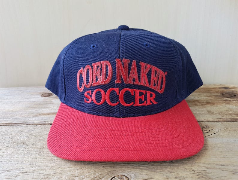COED NAKED SOCCER Vintage 90s Two Toned Snapback Hat 'Get Etsy