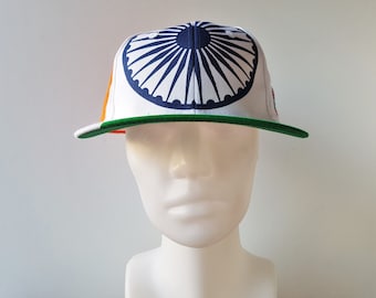Vintage 90s INDIA Flag Team BHARAT Snapback Hat Rare Deadstock 