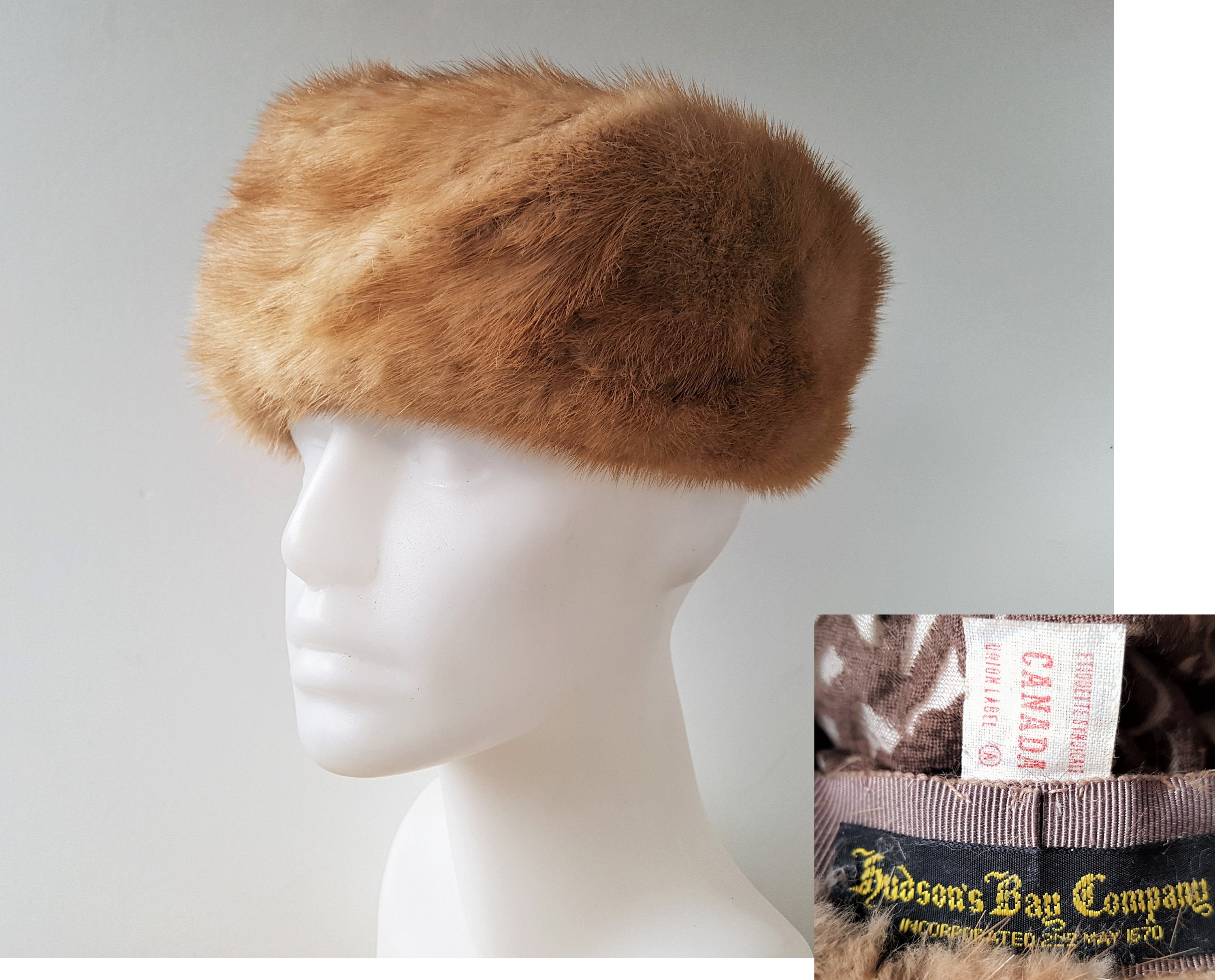 Mink Fur Pillbox Hat 