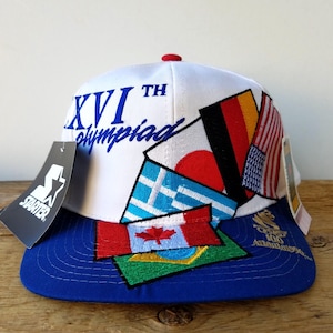 Vintage 90s ATLANTA 1996 Olympics World Flags STARTER Snapback Hat
