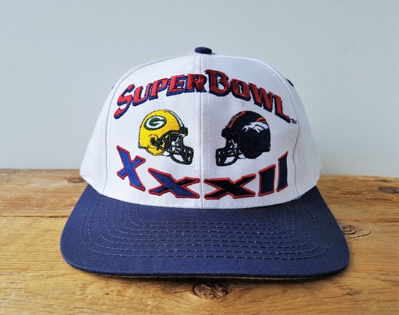 Vintage Super Bowl XXXII Snapback Hat Denver BRONCOS Vs Green Bay