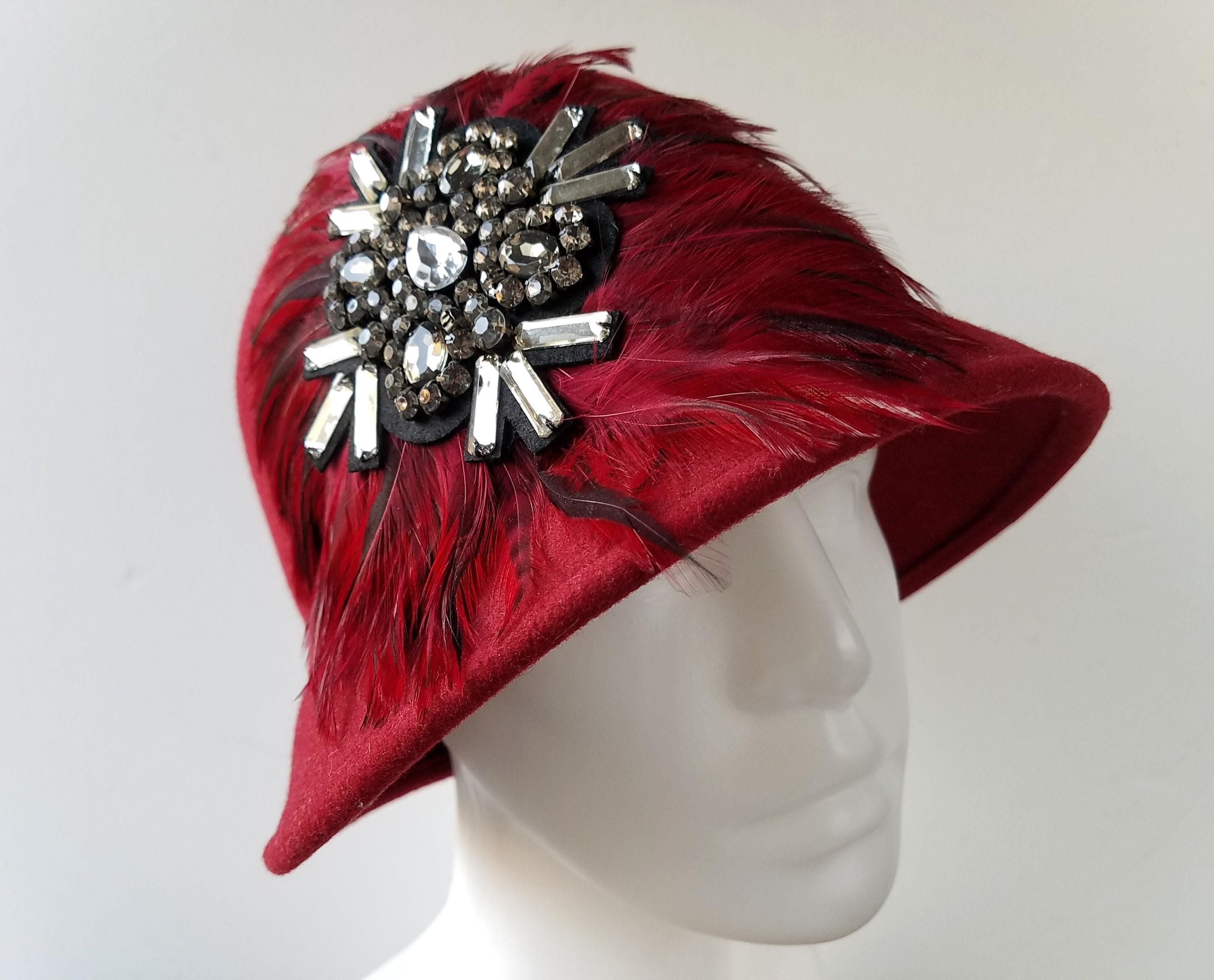 Vintage SOMETHING SPECIAL Ladies Estate Maroon Wool Cloche 