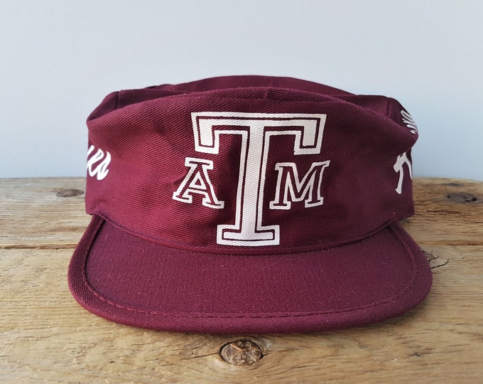Vintage 80s TEXAS A&M AGGIES Painter Hat NCAA Pillbox Style Rare ...