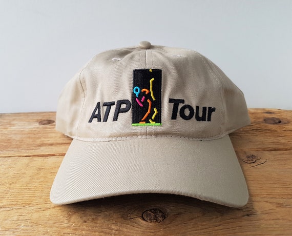 Vintage 90er Jahre ATP TOUR Pro Tennis Khaki Strapback Dad Hat Deadstock Unstrukturierte Beige Global Caps Spell Out Sportkappe Neu mit Etikett Etsy