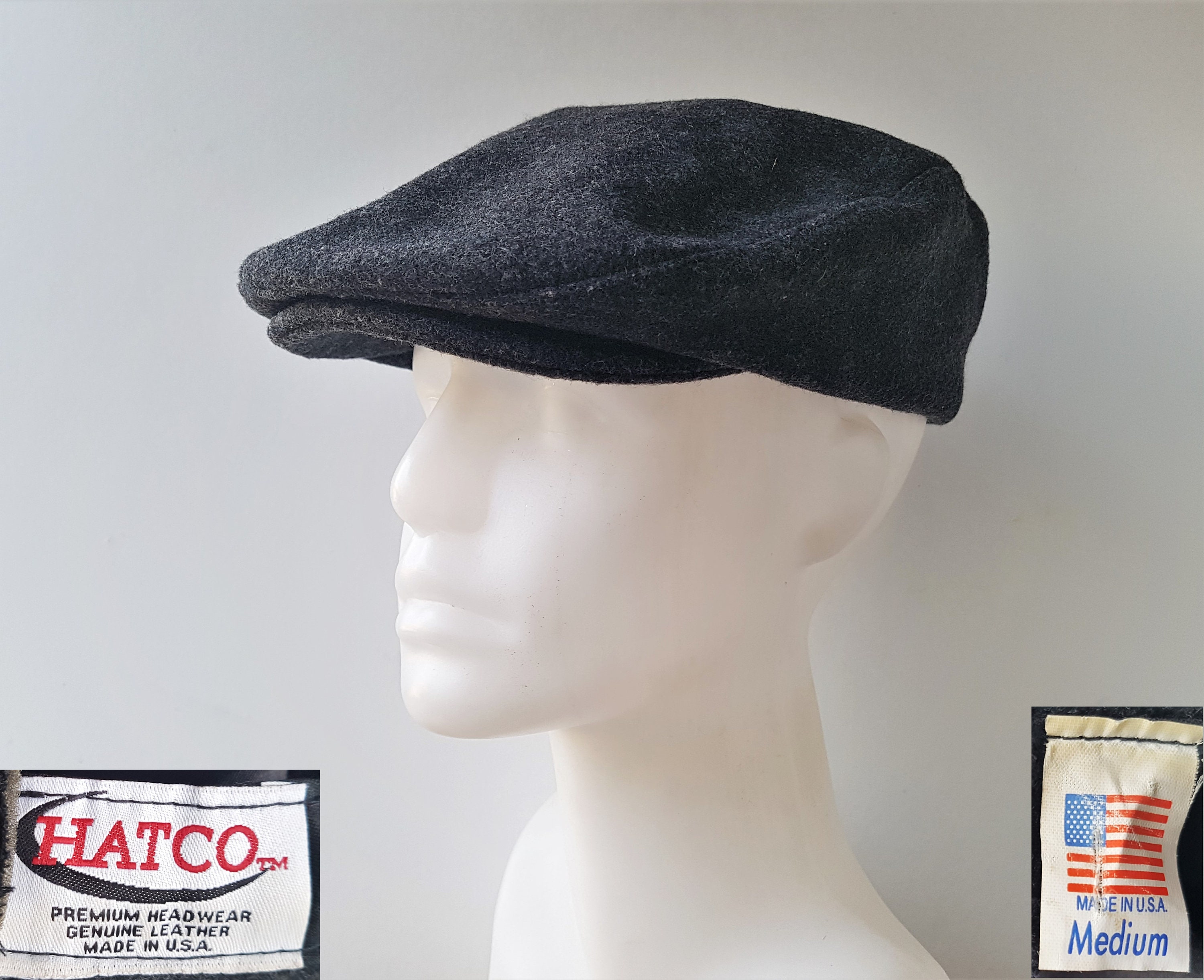 Vintage HATCO Genuine Wool Newsboy Cap Cabbie Hat Made in - Etsy