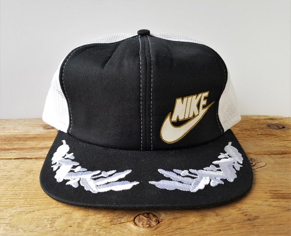 NIKE Rare Original Vintage 80s Trucker Hat White Mesh Snapback - Etsy